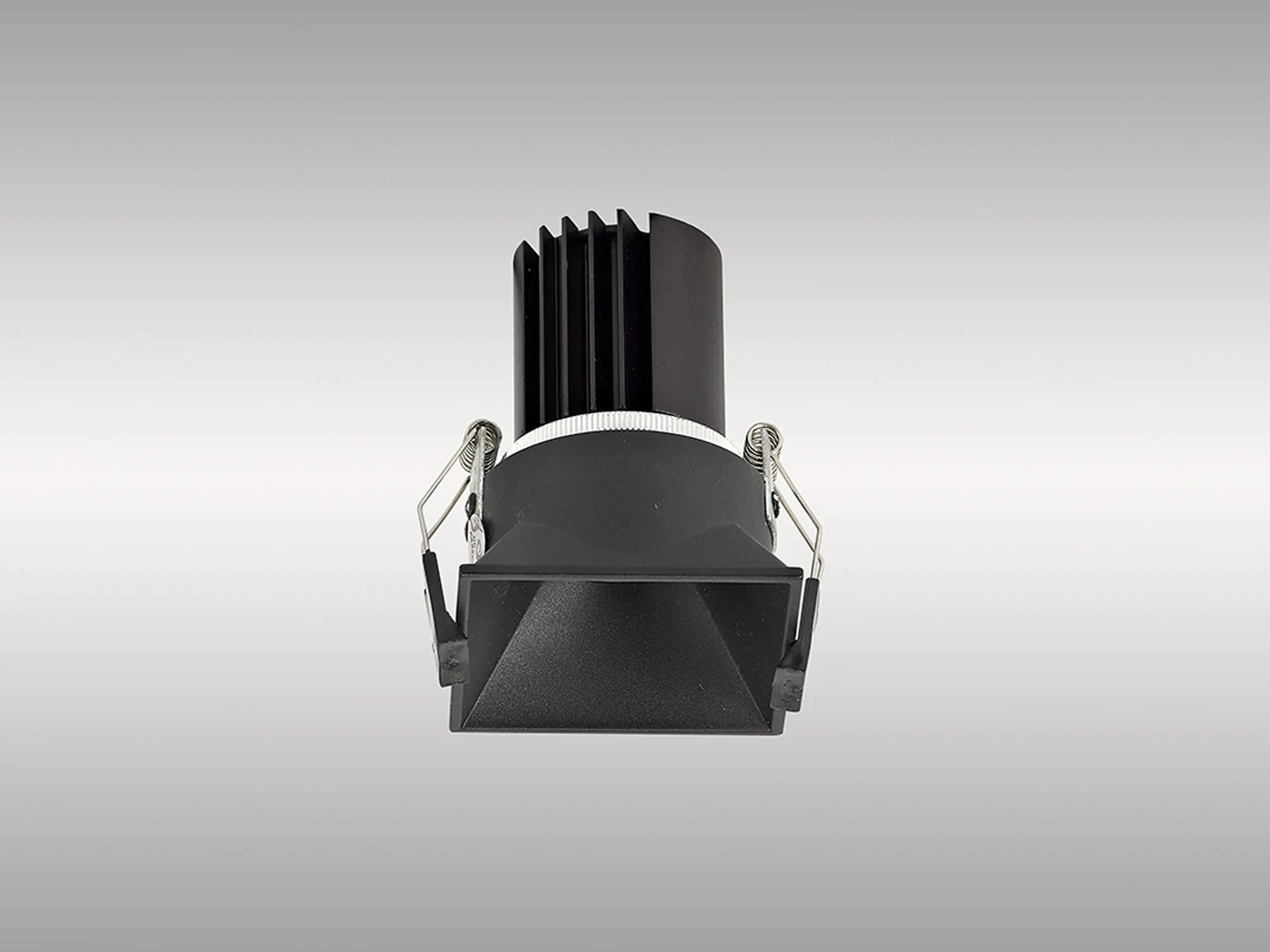 Biox 12 Tridonic Powered 12W 3000K 1200lm 12° CRI>90 LED Engine  Black Square Fixed Recessed Spotlight, IP20 DM201949  Dlux Biox 12